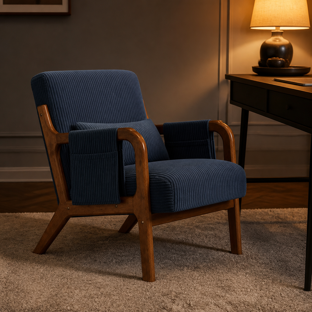 Mid-Century Solid Wood Office Chair lifestyle image 1
