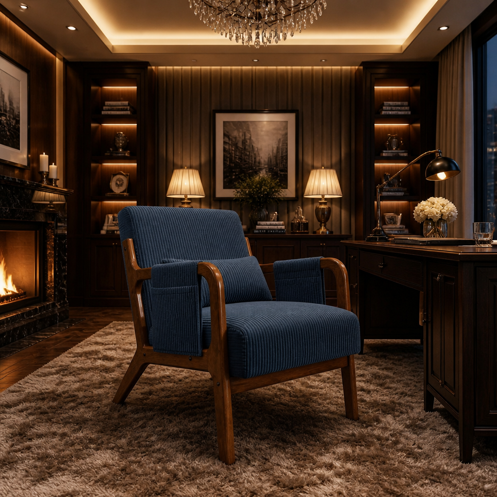 Mid-Century Solid Wood Office Chair lifestyle image 3
