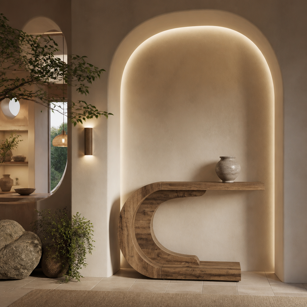Oak & Hour Mid-Century Wood Console Table — generated variant image 6