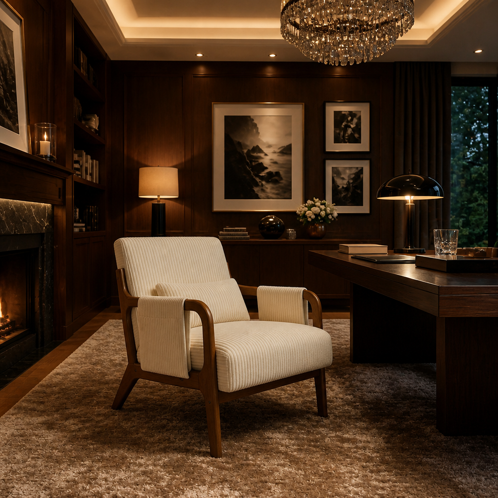 Mid-Century Solid Wood Office Chair lifestyle image 7