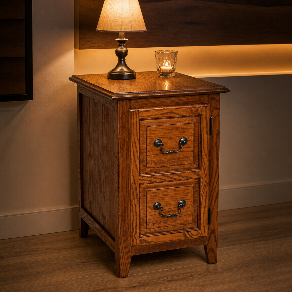 Oak & Hour Mission Storage Cabinet — generated gallery image 1
