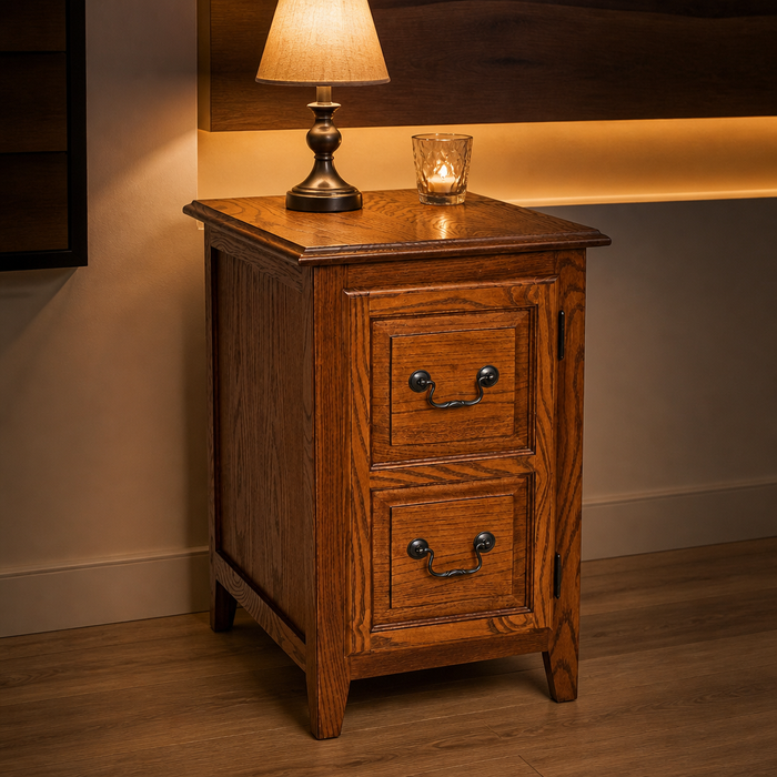 Oak & Hour Mission Storage Cabinet — generated gallery image 1