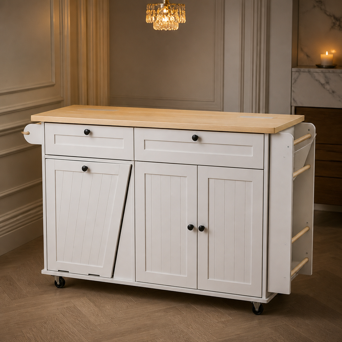 Oak & Hour Mobile Side Cart — generated gallery image 1