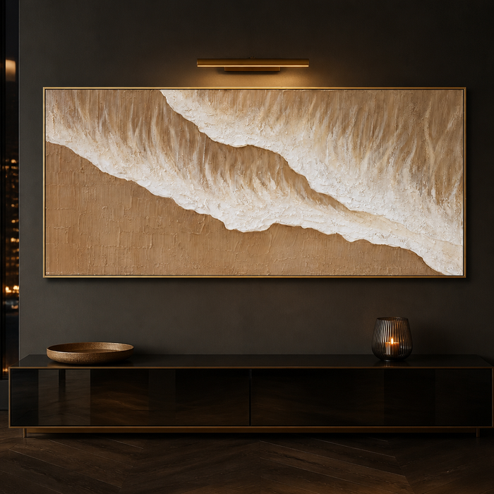 Modern Cream Wall Art lifestyle image 1