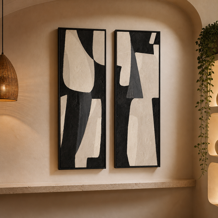 Oak & Hour Modern Beige Wall Art — generated gallery image 1