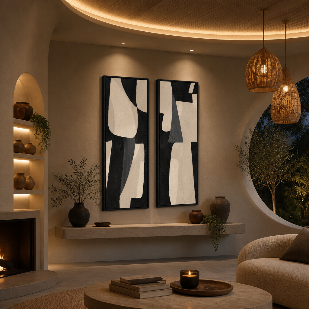 Oak & Hour Modern Beige Wall Art — generated variant image 6