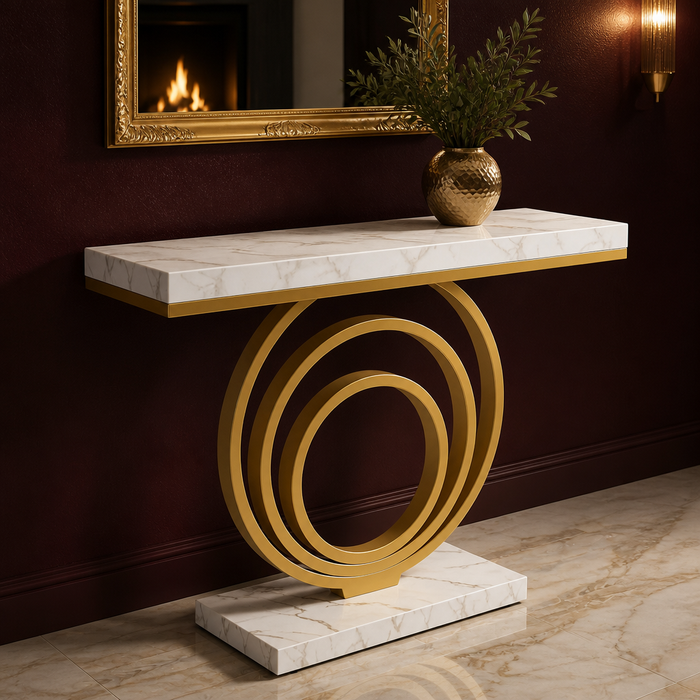 Modern Gold Console Table lifestyle image 1
