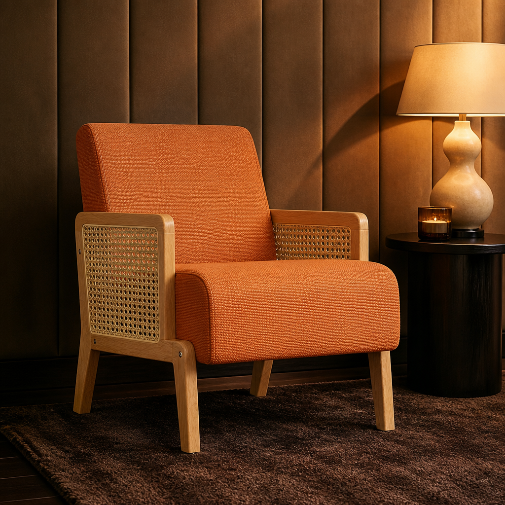 Modern Linen Accent Chair II lifestyle image 1