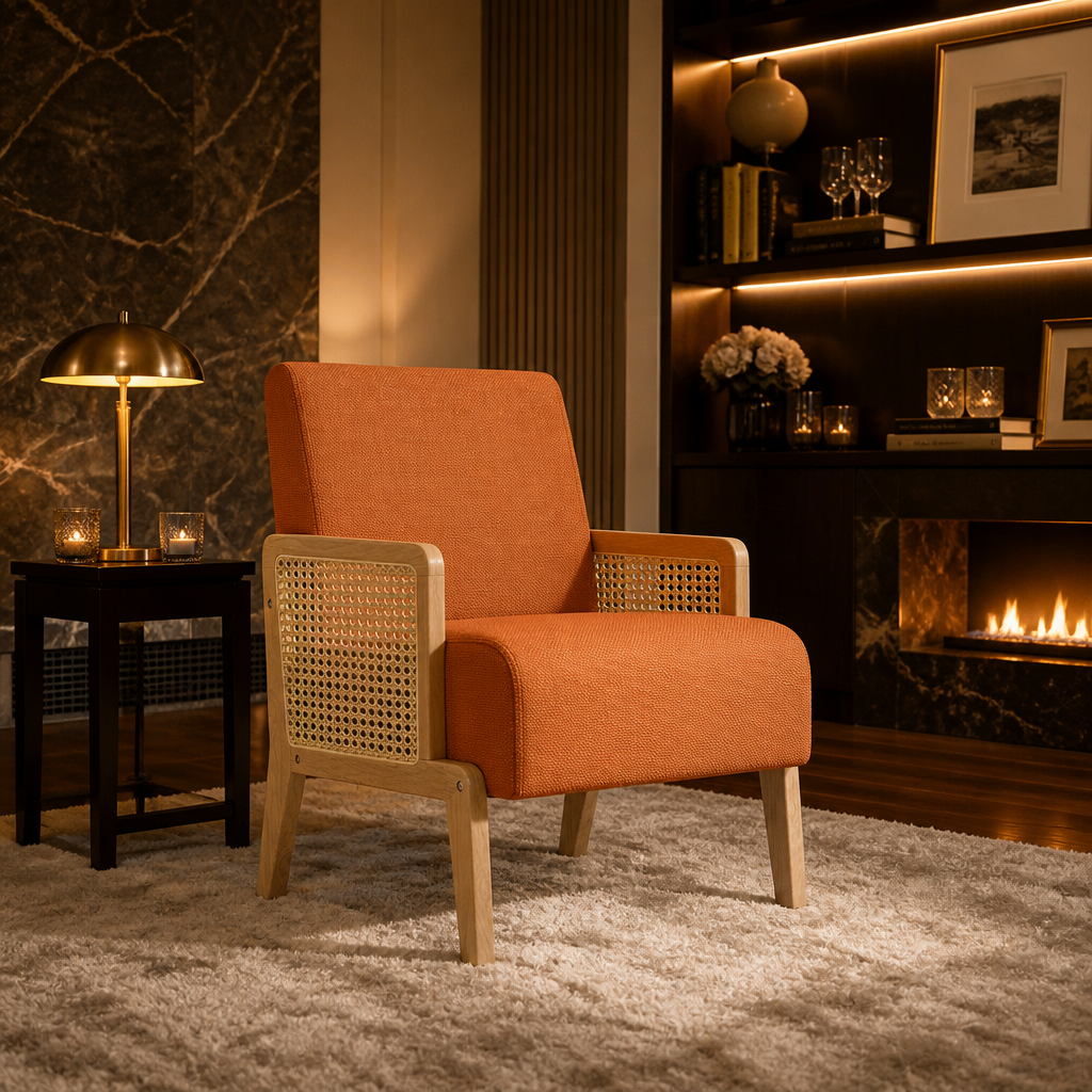 Modern Linen Accent Chair II lifestyle image 6