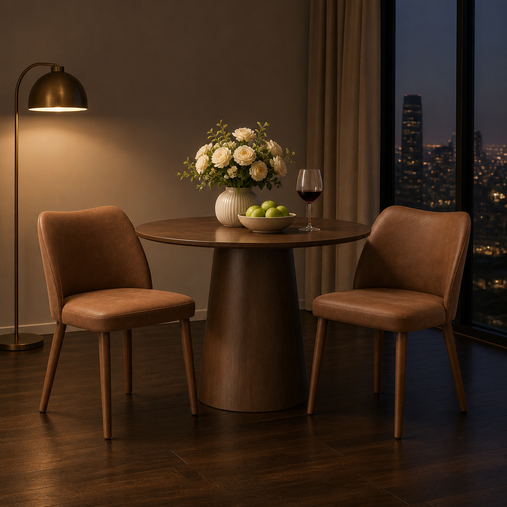 Modern Linen Dining Chair lifestyle image 1