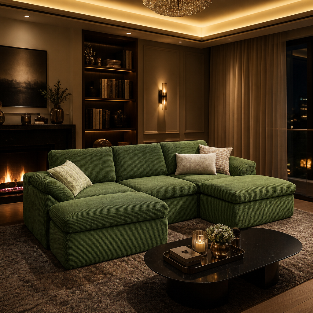 Oak & Hour Modern Corduroy Sofa — generated variant image 6
