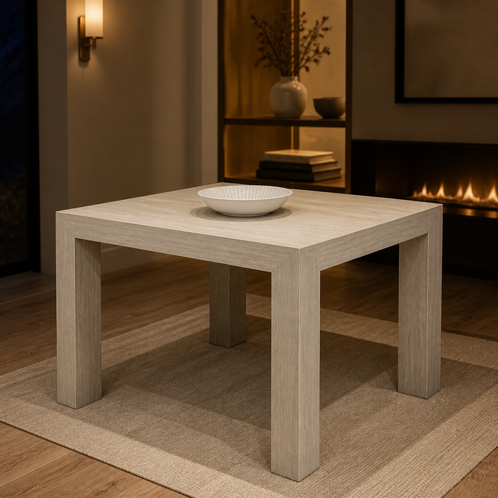 Modern Solid Wood Dining Table in a styled interior — hero view