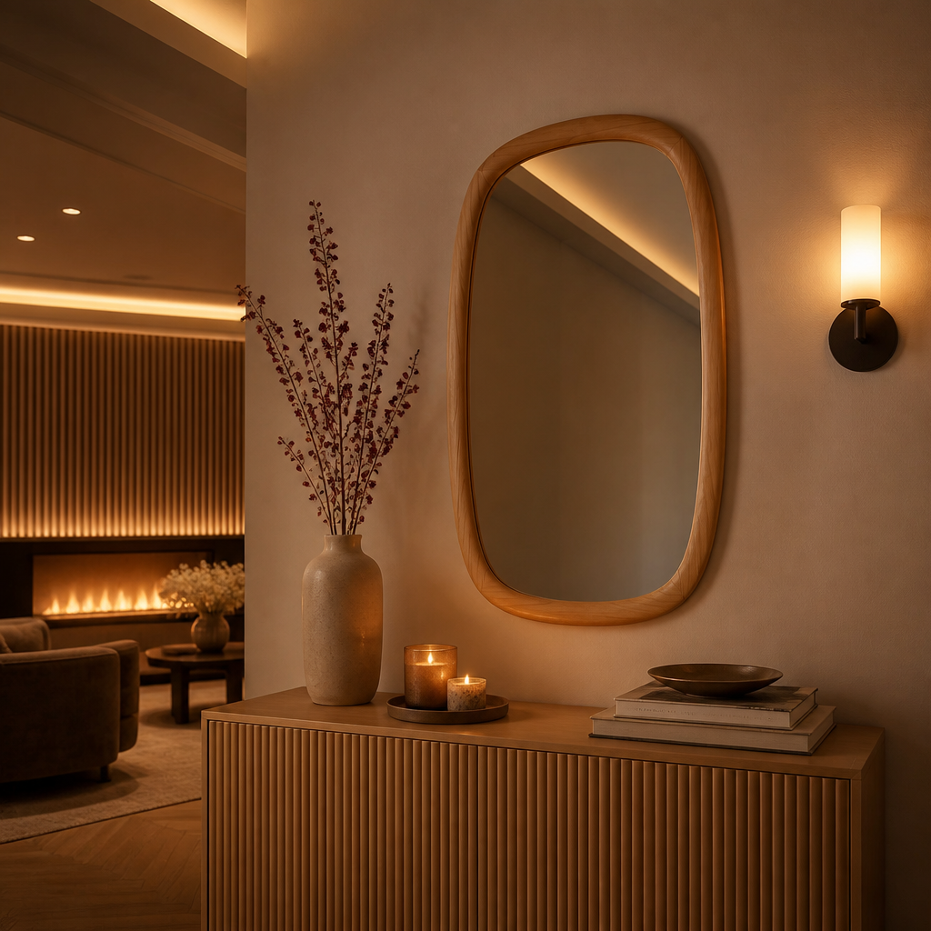 Organic Wood Mirror — lifestyle image 2
