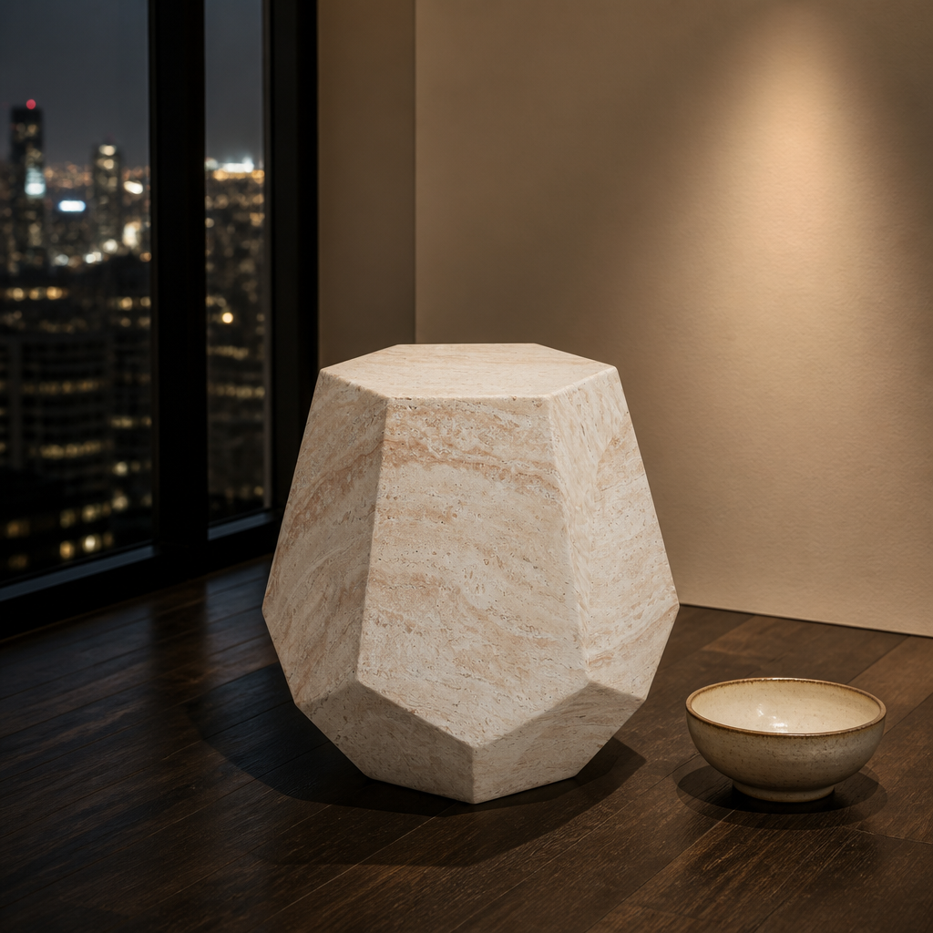 Outdoor Marble Side Table — hero image 1