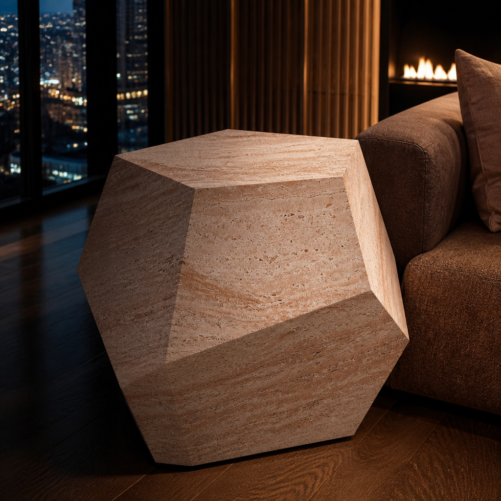 Outdoor Marble Side Table — lifestyle image 3