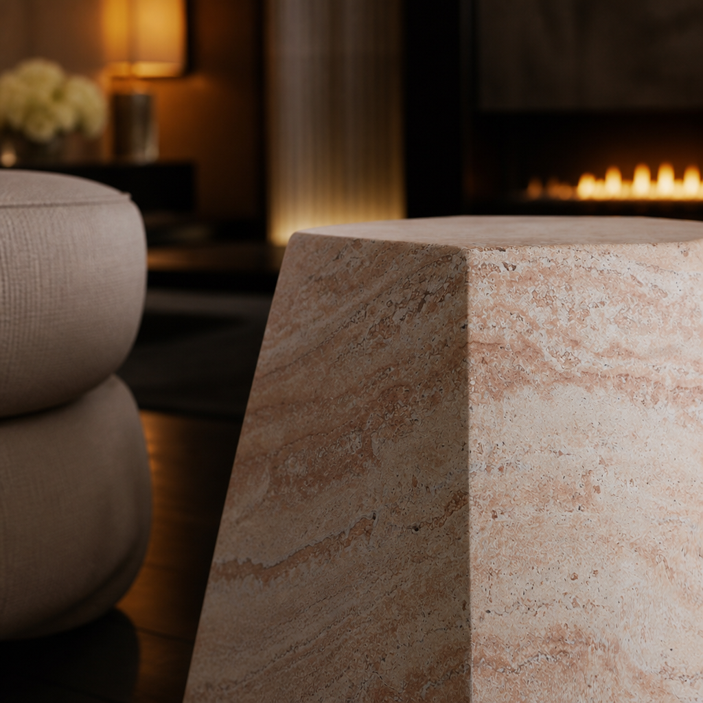 Outdoor Marble Side Table — lifestyle image 4
