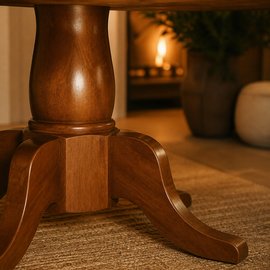 Oval Traditional Solid Wood Dining Table — lifestyle image 5