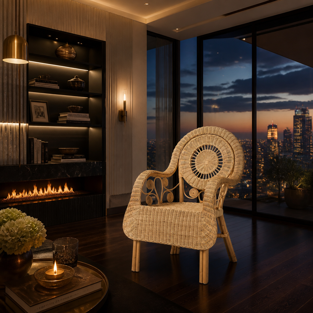 Putri Boho Rattan Accent Chair lifestyle view 6