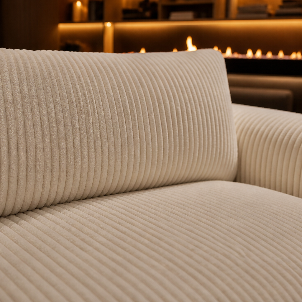 Oversized Corduroy Sectional Sofa — lifestyle image 5