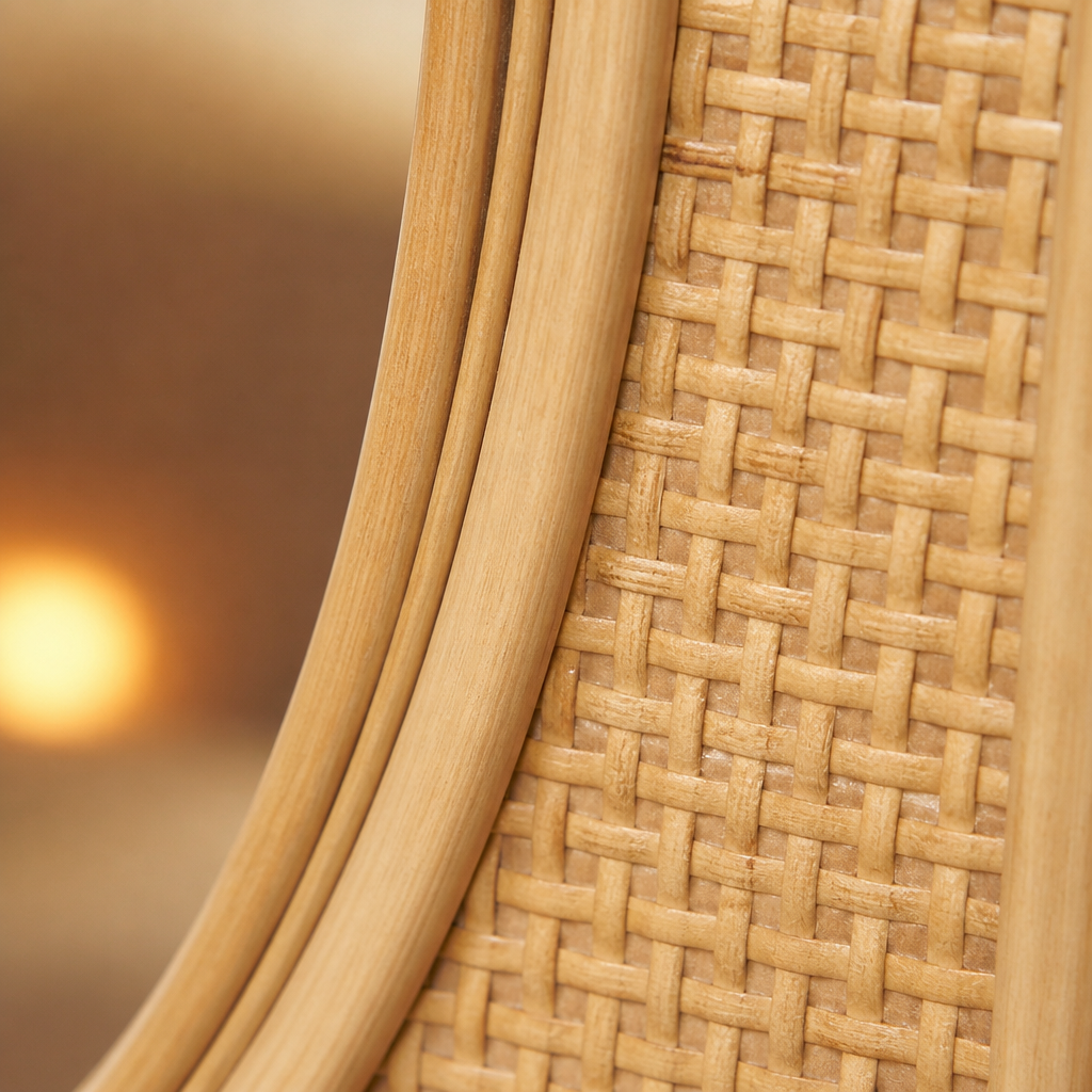 Rattan Art Deco Mirror lifestyle view 5