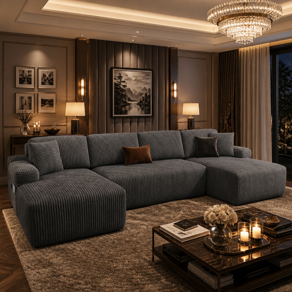 Oversized Corduroy Sofa — lifestyle image 6